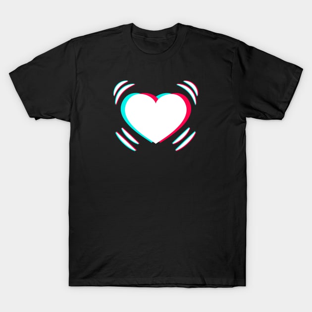 TikTok Beating Heart White T-Shirt by ThingyDilly